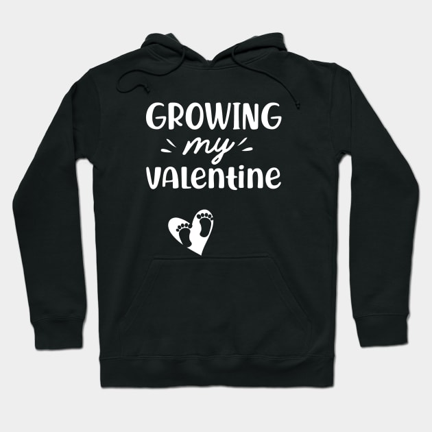 Pregnancy - Growing my valentine Hoodie by KC Happy Shop